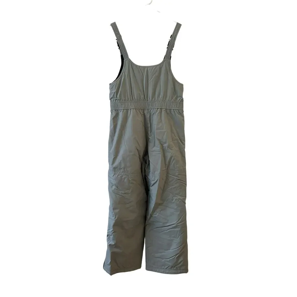 L.L.Bean Kids Boys Girls Youth Insulated Snow Bibs Gray Size 10 Winter Ski Pants